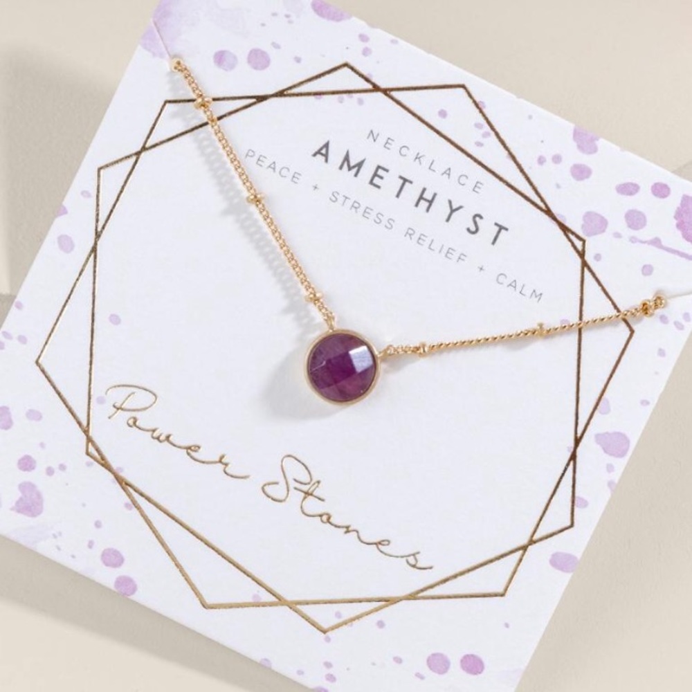 Francesca’s Amethyst Power Stones Necklace